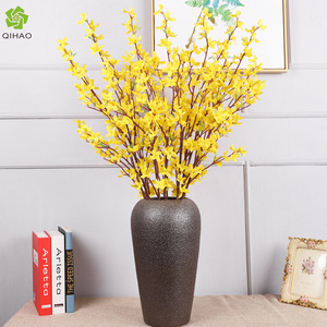 5-Forked <b>Winter</b> Jasmine Artificial Flower 94cm Yellow Silk Flower High Simulation Home <b>Decor</b> Outdoor Photography Prop - Product Image 5