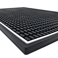 Tapis de séchage pour verres en silicone et PVC écologiques, accessoires de bar, avec logo personnalisé, noir – Offre Spéciale