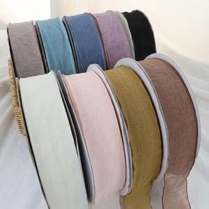 Ruban en <span class=keywords><strong>jute</strong></span> naturel coloré de 4 cm en gros pour la décoration de mariage, la boutique de fleurs, l'emballage de boîte cadeau - Product Image 6