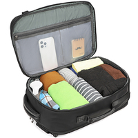 Sac à dos de voyage grande capacité, étanche, extensible, pour ordinateur portable, avec compartiment à chaussures, en PU Oxford