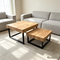 Table italienne rétro du milieu du siècle, table carrée avec rangement pour petite maison