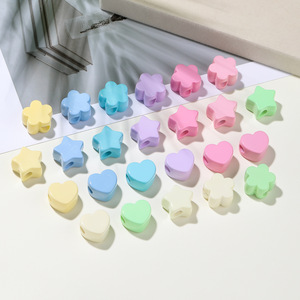 Acrylic Heart Star Loose <b>Beads</b> With <b>Large</b> Holes For DIY Jewelry Making Accessories Spring 2026 Yiwu Origin - Product Image 3