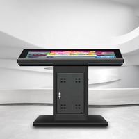 Pantalla negra Cafetería interactiva Innovación 21,5 "Cargador inalámbrico inteligente Pantalla Lcd Mesa táctil para restaurante