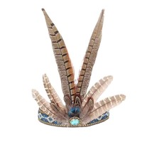 Coiffe à plumes bohème transfrontalière euro-américaine, accessoires de style ethnique tribal africain, ceinture indienne gypsy Yx154