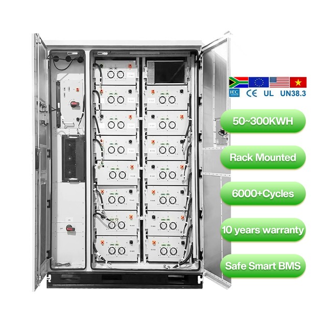 600v High Voltage Lithium Ion Battery 200kwh 100kw 400 kw 450kw 500kw LifePO4 Pack Energy Storage for Solar System Power Station