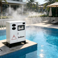 Système de brumisation haute pression Lisen, atomiseur en acier inoxydable, refroidissement et aménagement paysager autour de la piscine extérieure