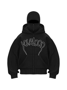 Sweat à capuche zippé pour homme, coupe ninja, haute qualité, 100% coton épais, coupe-vent, respirant, écologique, idéal pour l'automne - Product Image 2