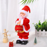 Père Noël Marquage Temps Balançoire Jouet De Noël Saxophone Électrique Jouet Escalade Père Noël En Peluche Poupée Pour Arbre De Noël Cadeau De Noël