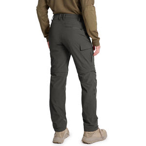 पुरुषों के हल्के परिवर्तनीय कार्गो काम पैंट त्वरित शुष्क सांस लेने योग्य ज़िप बाहरी पैंट आकस्मिक शैली पानी प्रतिरोधी - Product Image 3