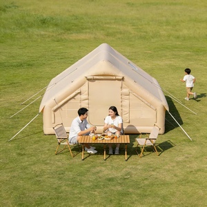 12 ㎡   <span class=keywords><strong>Tente</strong></span> de camping <span class=keywords><strong>gonflable</strong></span> portable en tissu Oxford épaissi toutes saisons, facile à monter, pour 8 à 12 personnes - Product Image 4