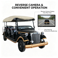Véhicule de golf électrique vintage classique pour 11 passagers, idéal pour les centres de villégiature et les visites touristiques - Fabrication ODM/OEM