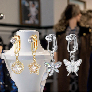 Vàng Bướm Cơ Thể Thép Không Gỉ Đồ Trang Sức Giả Rốn Xỏ Râm Bụng Nút Nhẫn Giả <span class=keywords><strong>Clip</strong></span> Trên Không Xỏ Rỏ Bụng Vòng - Product Image 5