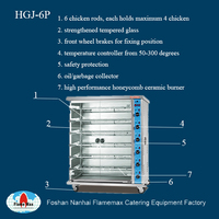Rôtissoire à poulet au gaz commerciale à 6 broches et 6 niveaux, four à poulet pour équipement de restaurant d'hôtel
