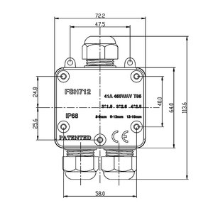 FSH712-caja de conexiones de <span class=keywords><strong>3</strong></span> vías, impermeable, para exteriores, cableado de plástico subterráneo eléctrico - Product Image 2