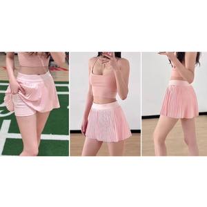 Dk25059 Stretchy Tennissportkleding Voor Dames Met Hoge Taille, Lichtgewicht Golfloop, Ademende Gym Geplooide Rok Met Zak - Product Image 6