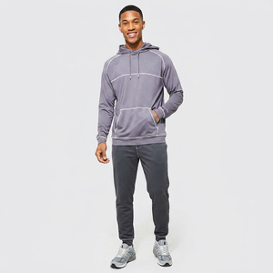Survêtement Homme Haute Qualité Effet Délavé Streetwear Personnalisable Respirant 100% Coton Léger Motif Uni – Meilleures Ventes - Product Image 1