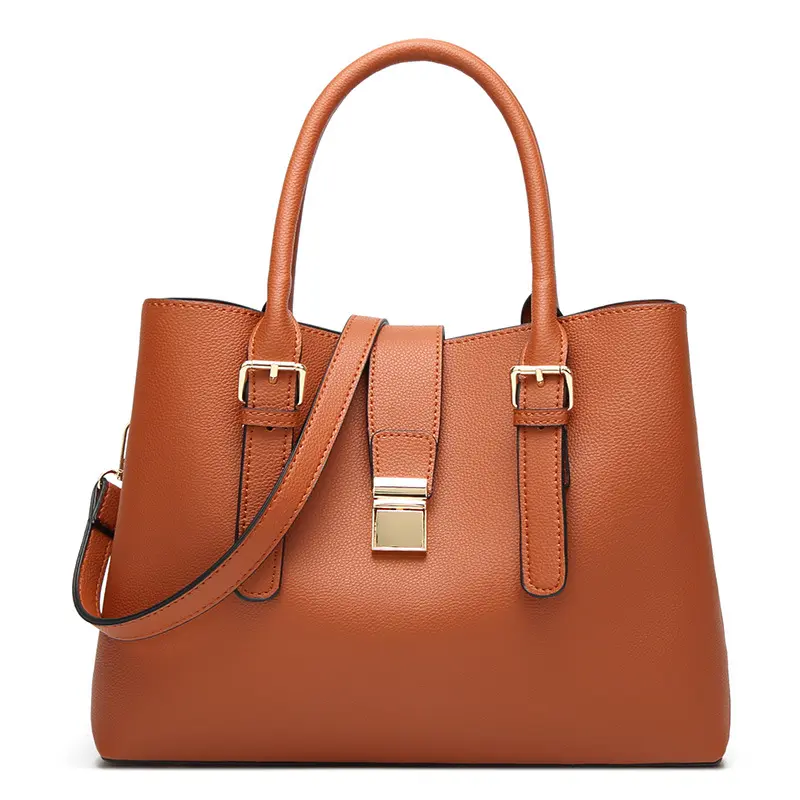 2022 Custom Vegan Leather Handbag For Ladies Women Purses With Fashion Button