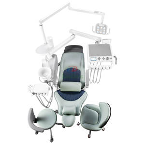 Harga kursi Unit gigi kompensasi mewah A2 desain baru 2024 dengan nampan dokter gigi baru dan lampu Sensor LED dengan dua bangku dokter gigi - Product Image 4