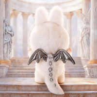 Pop Mart asli Zimomo awan Malaikat putih boneka vinil Labubu 2.0 figur Anime buatan tangan PVC bermain 2 Generasi trendi