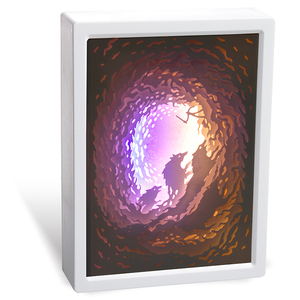Picture <strong>Wall</strong> Art Decorative Electrical Box <strong>Lights</strong> Abs Decorative Lamp <strong>3D</strong> Paper Cut Frame <strong>Light</strong> With 2 Colors <strong>Light</strong> - Product Image 1