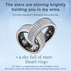 La première nouvelle bague intelligente <span class=keywords><strong>de</strong></span> surveillance <span class=keywords><strong>de</strong></span> la santé pour les couples, suivi des émotions, du stress et du <span class=keywords><strong>cycle</strong></span> <span class=keywords><strong>menstruel</strong></span>, anneaux en acier inoxydable 316L IP68 - Product Image 5