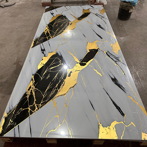 High Glossy 1220x2440mm 3mm 2mm <strong>Pvc</strong> Wall Panel / <strong>Pvc</strong> Marble Uv <strong>Sheet</strong> Price - Product Image 1