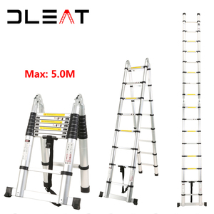 Đôi 2.5m + 2.5M đa sử dụng nhôm kính thiên văn thang mechanismc có thể gập lại mở rộng CẦU THANG - Product Image 1