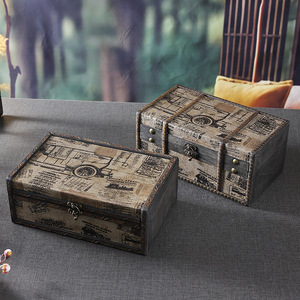 กล่องเก็บของไม้สไตล์อังกฤษย้อนยุค ยี่ห้อมาสเตอร์กู ทำจากไม้อัด เหมาะสำหรับบรรจุภัณฑ์ทั่วไป กล่องใส่เครื่องประดับบนโต๊ะ - Product Image 1