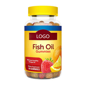 Suplemento dietético diario suave y masticable sabor a fruta natural Corazón Saludable DHA EPA aceite de pescado Omega-3 gomoso para adultos - Product Image 1
