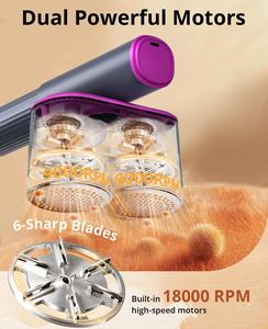 New Electric Lint Remover Dual-<b>Head</b> with 12-Leaf Blades Shaver for Sweater Fabric Pilling Rechargeable Fabric <b>Razor</b> Pill Clothes - Product Image 3