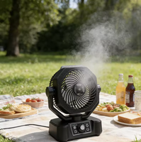 Ventilateur portable multifonctionnel de 8 pouces avec lumière nocturne rechargeable pour la maison, le bureau, la chambre à coucher, la climatisation intérieure