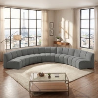 Canapés d'angle modulaires en tissu lin pour salon, fabrication sur mesure, livraison directe d'usine