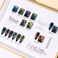 Vernis à ongles gel UV liquide œil de chat français non toxique 8 couleurs, professionnel, avec effet magnétique scintillant et éblouissant 9D