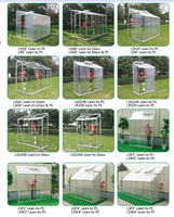 Serre en polycarbonate à ossature en aluminium contre le mur pour petites surfaces