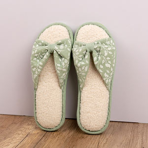 Otoño lindo cómodo punta abierta Crossknot <span class=keywords><strong>casa</strong></span> para zapatillas primavera y verano antideslizante térmico impermeable con suela TPR - Product Image 4