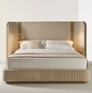 Ensemble moderne et luxueux pour chambre à coucher meubles pour villa lit queen size cadre de lit king size de luxe - Product Image 6