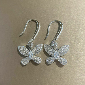 Orecchini Pendenti a Fiocco e Farfalla per Donne, Accessorio Semplice per Uso Quotidiano, Gioiello di Moda - Product Image 4