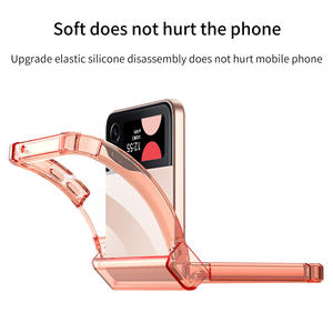 Zflip4 Phone Case <span class=keywords><strong>3</strong></span> Protector plegable, Airbag transparente personalizado Diseño de bisagra anticolisión - Product Image 3