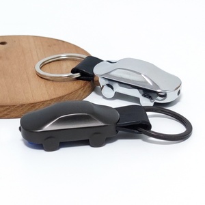 Wholesale Metal Sublimation Blank Car Shape Key Chain <b>Custom</b> logo Metal 3D Car Shape Keyrings Light Motel Keychains - Product Image 2