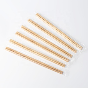 Nouveauté baguettes de bambou populaires de 24cm avec logo baguettes réutilisables marron clair pour restaurant et maison - Product Image 3