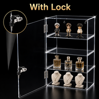 Maßgefertigte Schmuck-Vitrine Abschließbare Acryl-Ausstellungsvitrine Transparente Schaukasten für Mobiltelefone Schmuck Zigaretten Acryl-Schränke