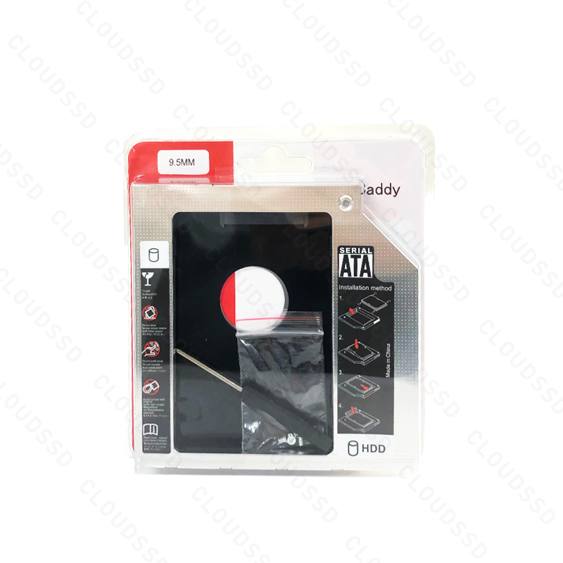 Оптовая продажа 12,7 мм HDD Caddy алюминий SATA 3,0 2,5 дюймов SSD компакт-дисков DVD корпус для внешнего жесткого диска Optibay корпус CD-ROM для HDD