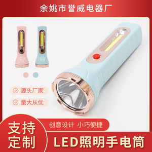ไฟฉายพลาสติกแบบ USB พร้อมไฟด้านข้างหลากสีและระบบชาร์จพลังงานแสงอาทิตย์ - Product Image 5