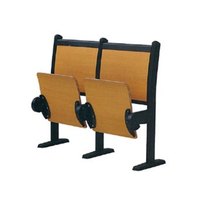 Chaises de conférence en bois multi-usages commerciales avec tableau d'écriture pliable et système de rangement intégré pour salles de classe universitaires