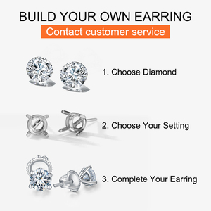Pendientes de diamantes azules redondos de oro blanco de 9 quilates Messi Jewelry MSE-935 para mujer - Product Image 6