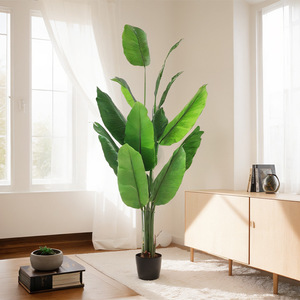 Plante artificielle de palmier du voyageur Xinchengzhi, 200 cm, grande décoration d'intérieur, ornement de sol, verdure en plastique - Product Image 1