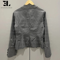 Veste Bomber LARSUR en toile de canard délavée sur mesure, style Napoléon, coupe slim, col montant, pour moto, type Hussar