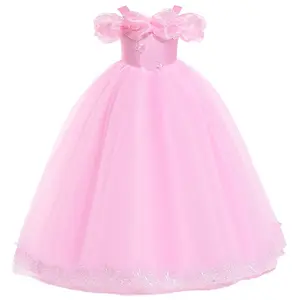 Hot Sale Sommer Prinzessin Kleid schulter frei Pailletten Puffy Halloween Kostüm D0060