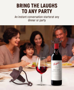 Bouchons à vin, bouchon en silicone pour <span class=keywords><strong>Prosecco</strong></span>, bouchon pour <span class=keywords><strong>bouteille</strong></span> de vin, bouchon à champagne en forme de chapeau de cowboy, cadeau amusant pour les amateurs de vin - Product Image 3