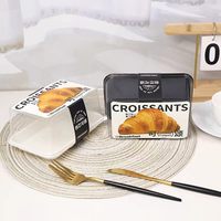 Boîte d'emballage transparente créative pour pain au levain, idéale pour les croissants de petit-déjeuner, la pâtisserie et les contenants jetables pour gâteaux ou desserts